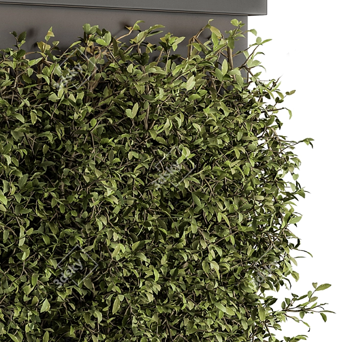 Artful Greenery: Vertical Wall Decor 3D model image 3