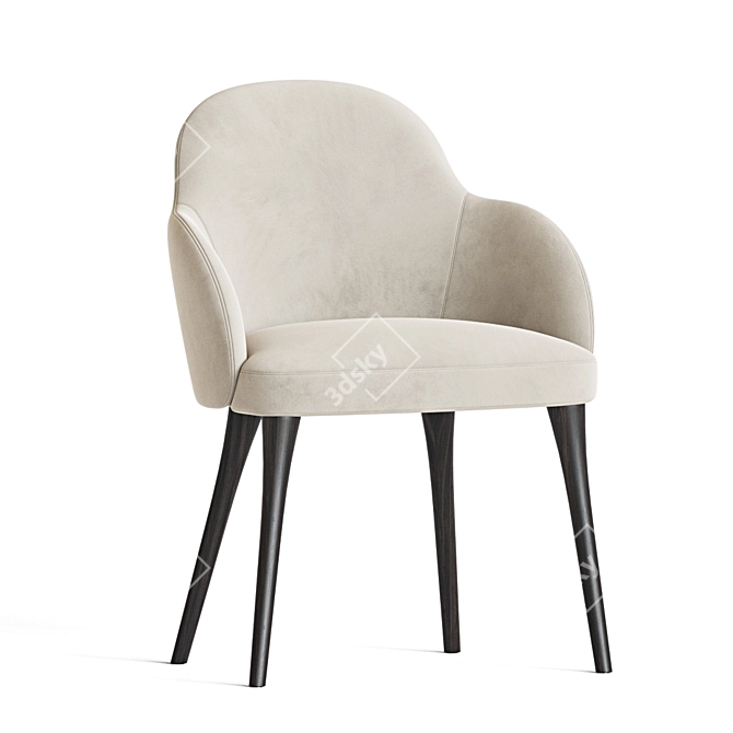 Velvet Dining Chair: Giulia 3D model image 3