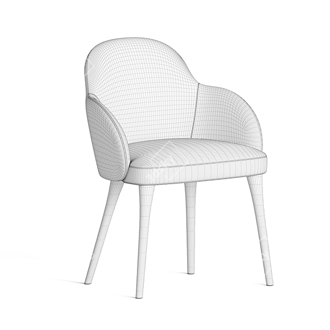 Velvet Dining Chair: Giulia 3D model image 4