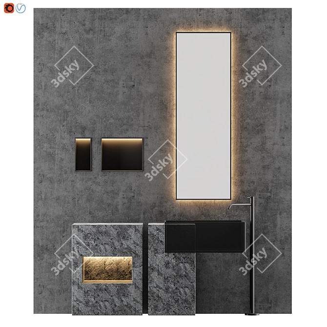 Electric Stone Bathroom 3D model image 1