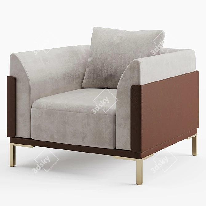 Vittoria Armchair: Elegant and Versatile 3D model image 7