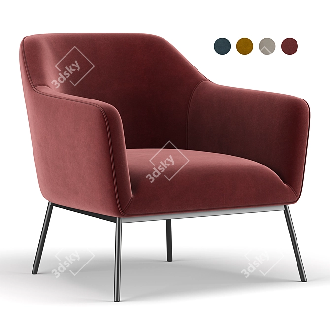 Elevate Your Comfort: Jive 32 Fabric Chair 3D model image 1