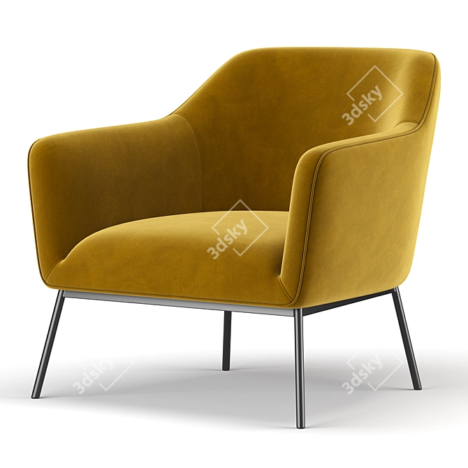 Elevate Your Comfort: Jive 32 Fabric Chair 3D model image 4