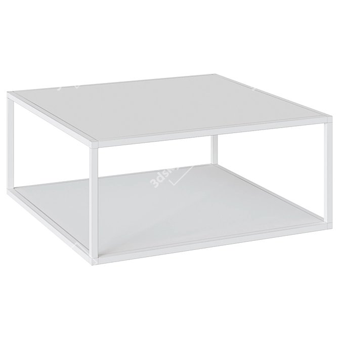 Modern Black Glass Coffee Table 3D model image 2