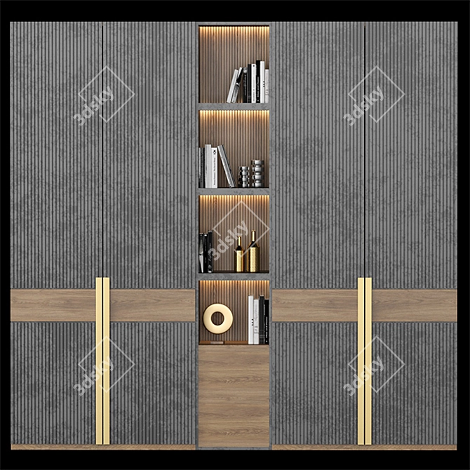 Ready-to-Use Shelf Design 3D model image 1