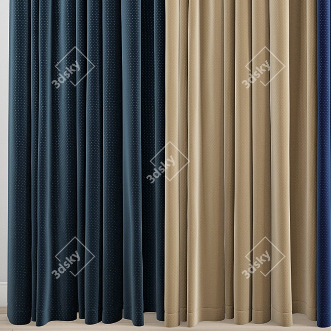 Poly Curtain 3D Model 3D model image 2