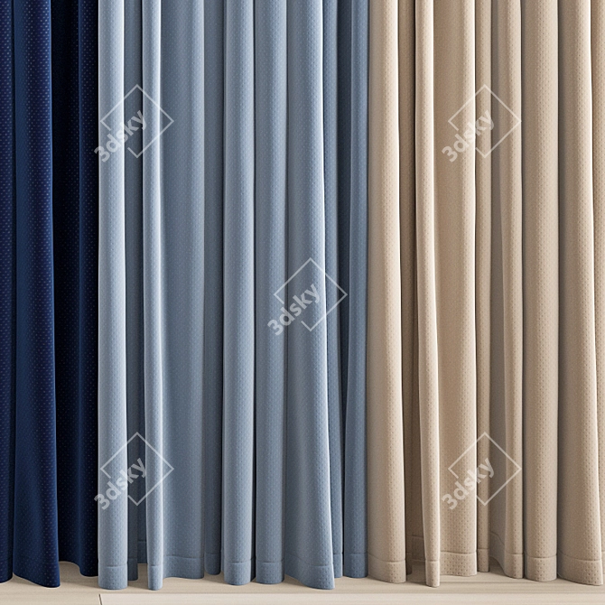 Poly Curtain 3D Model 3D model image 3