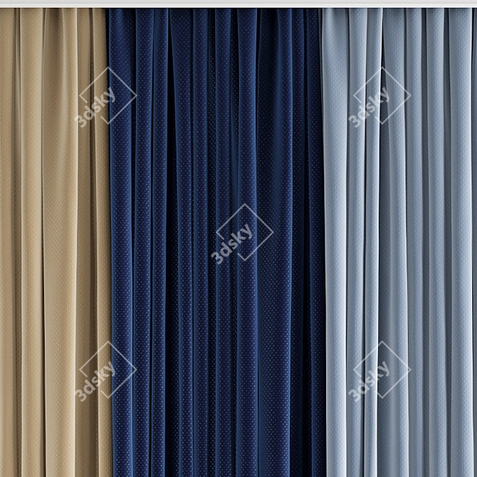 Poly Curtain 3D Model 3D model image 4