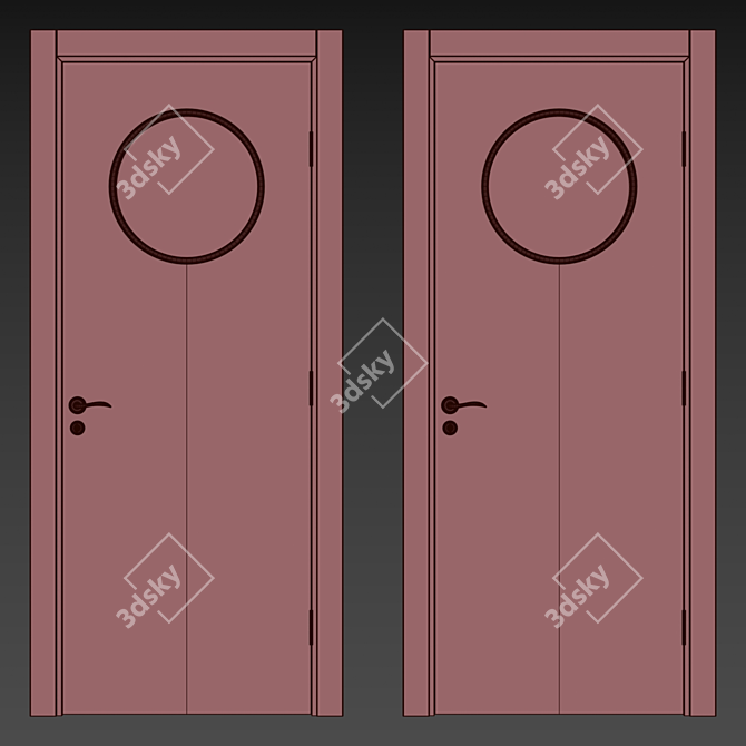Stylish Door 56: 3dsmax + fbx / obj, vray 3.6 3D model image 3