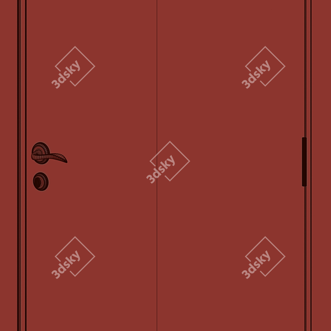 Stylish Door 56: 3dsmax + fbx / obj, vray 3.6 3D model image 4