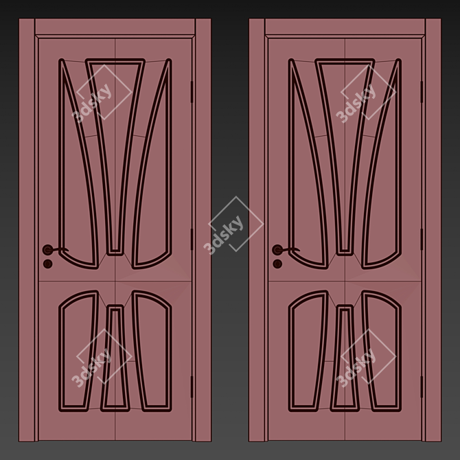 Modern Interior Door 58 3D model image 3