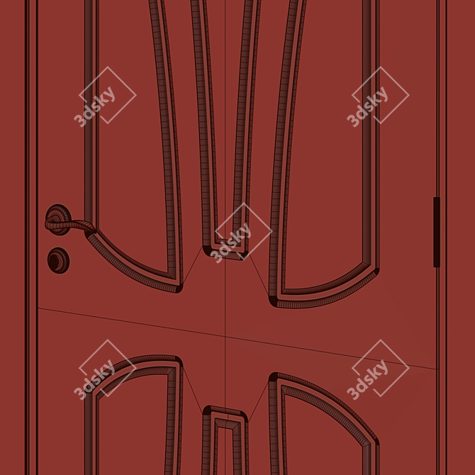 Modern Interior Door 58 3D model image 4