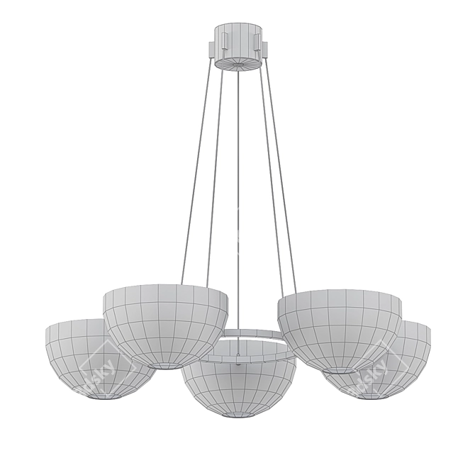 Round Jackson Chandelier: Sculptural Elegance 3D model image 2