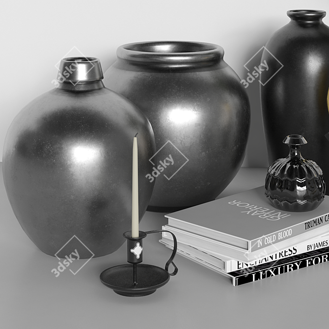 Elegant 12-Piece Decor Set 3D model image 3