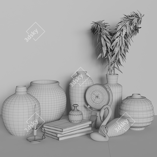 Elegant 12-Piece Decor Set 3D model image 6