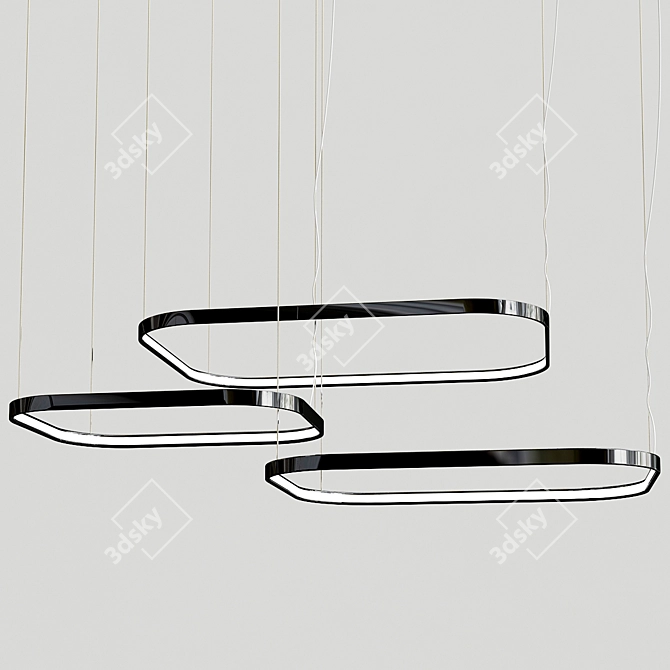 Minimalist LED Pendant Lamp 3D model image 2