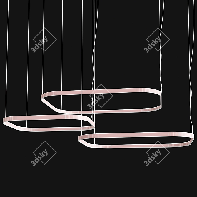 Minimalist LED Pendant Lamp 3D model image 3