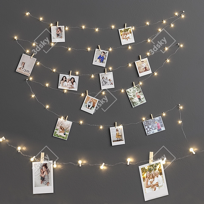 Wall Decor Garland with Photos | 1000x1200mm 3D model image 1