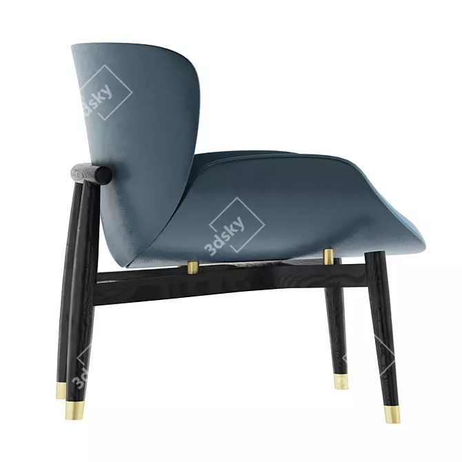 Baxter Jorgen Chair: Sleek Design, Maximum Comfort 3D model image 2