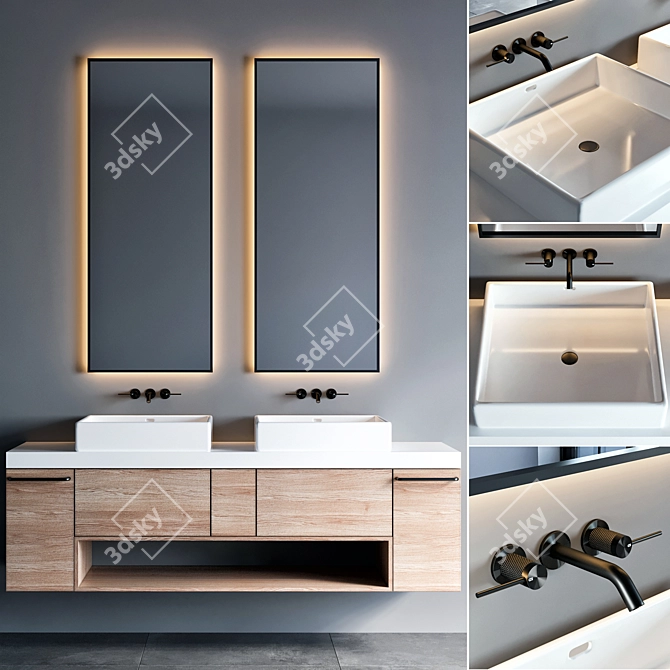 Gessi 316 Faucet: Stylish Bathroom Furniture 3D model image 1