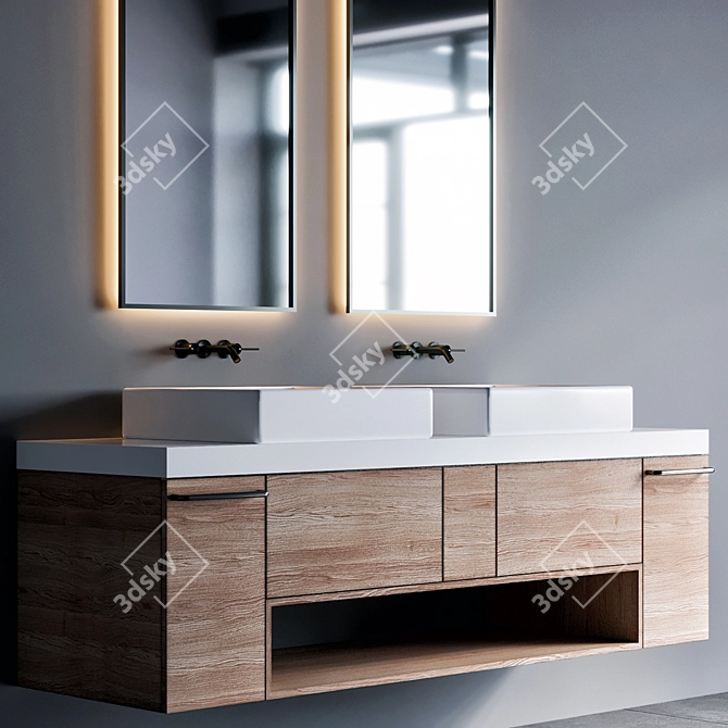 Gessi 316 Faucet: Stylish Bathroom Furniture 3D model image 2