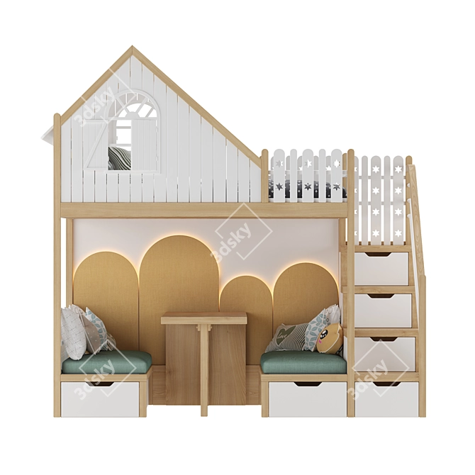 Dreamland Haven Kids Bed 3D model image 3