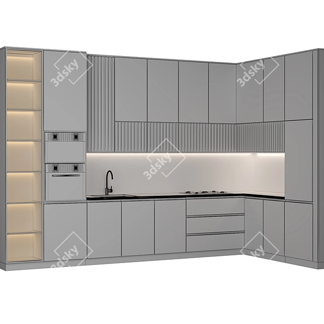 Modern Kitchen 21: Stylish and Functional 3D model image 4