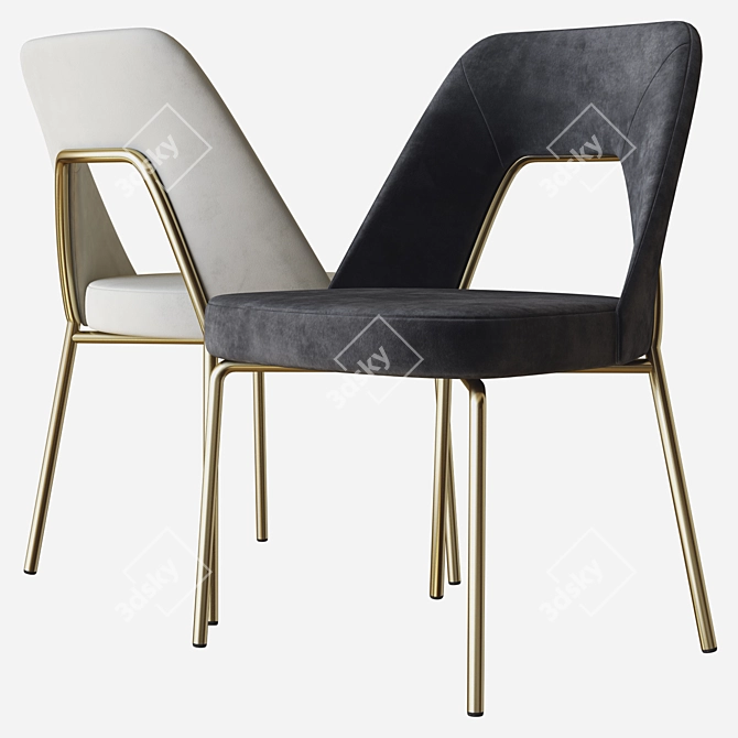 Sleek & Sophisticated: Flexform Joyce Chair 3D model image 2