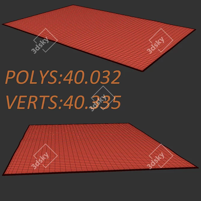 Elegance in Every Thread: Premium Rug 3D model image 2