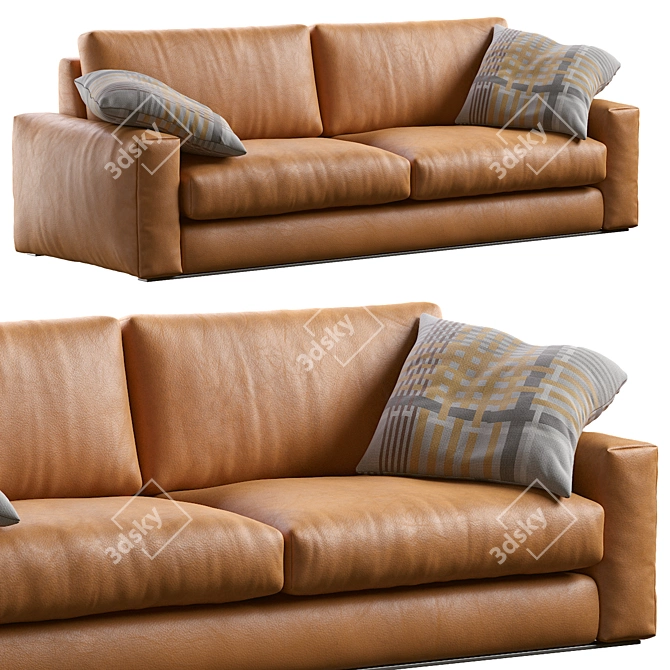 Modern Leather Sofa: Vibieffe 810 FLY 3D model image 1