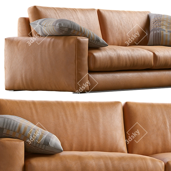Modern Leather Sofa: Vibieffe 810 FLY 3D model image 2