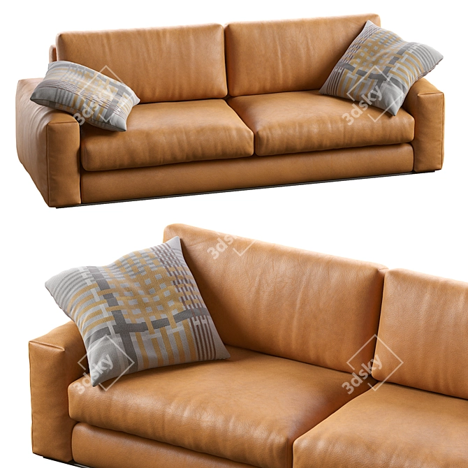 Modern Leather Sofa: Vibieffe 810 FLY 3D model image 3