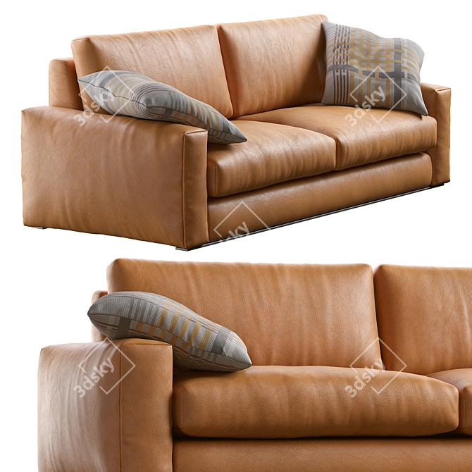 Modern Leather Sofa: Vibieffe 810 FLY 3D model image 4