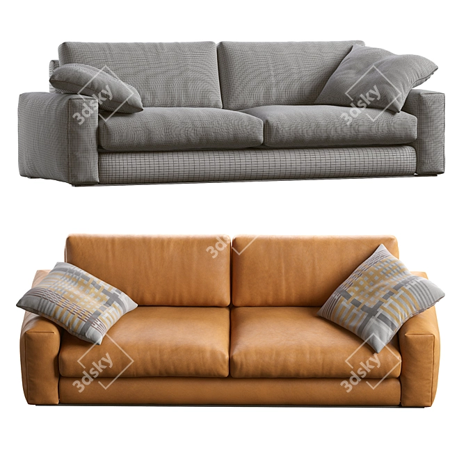 Modern Leather Sofa: Vibieffe 810 FLY 3D model image 5