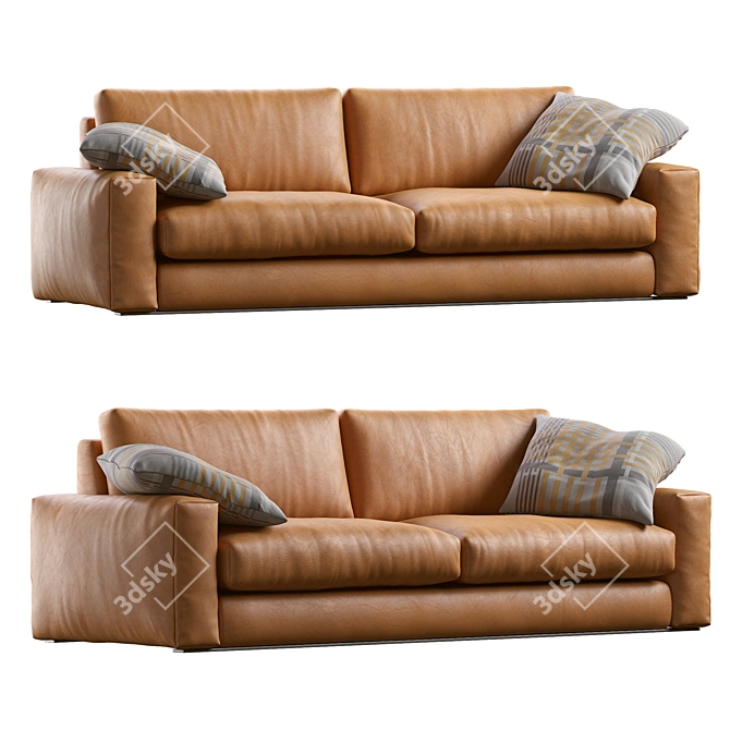 Modern Leather Sofa: Vibieffe 810 FLY 3D model image 6