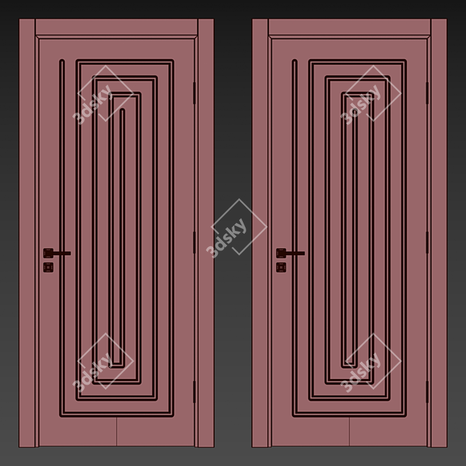 Modern Interior Door Design 3D model image 3