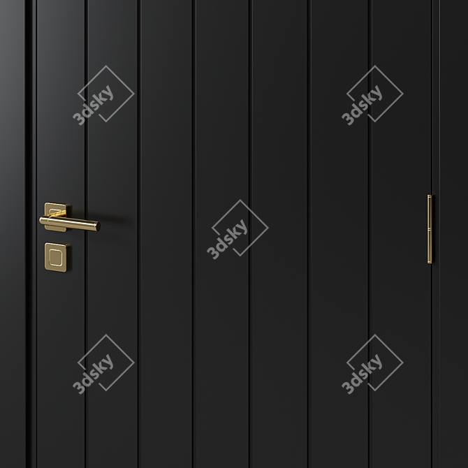 Modern Interior Door 115 3D model image 2