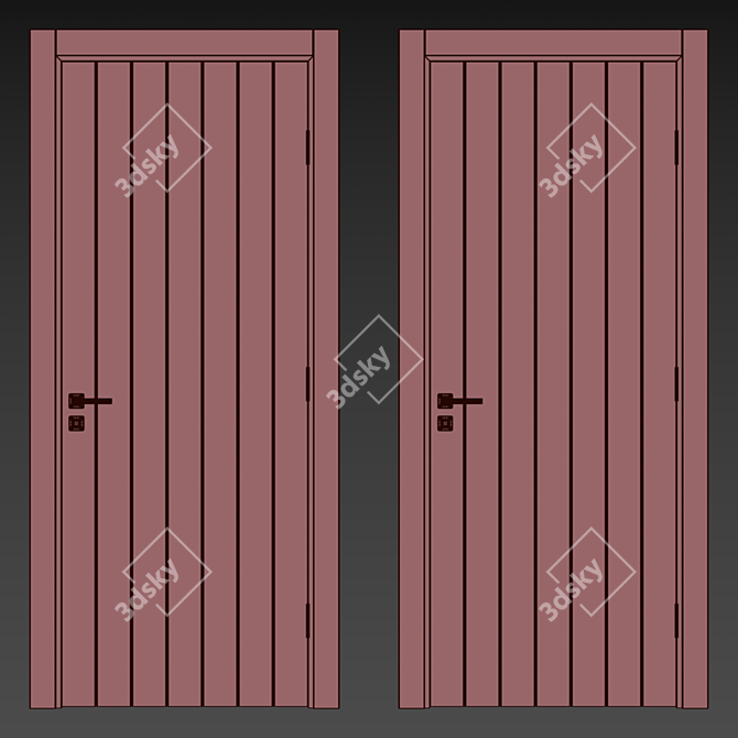 Modern Interior Door 115 3D model image 3