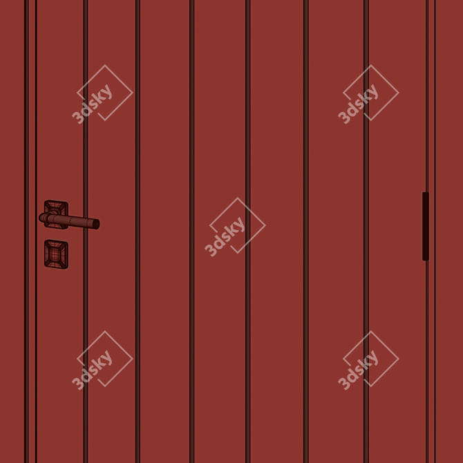 Modern Interior Door 115 3D model image 4