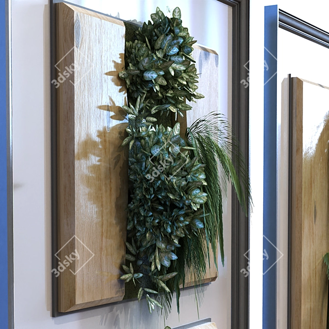 Elegant Green Wall Frame Set 3D model image 3