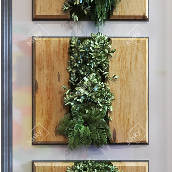 Elegant Green Wall Frame Set 3D model image 4