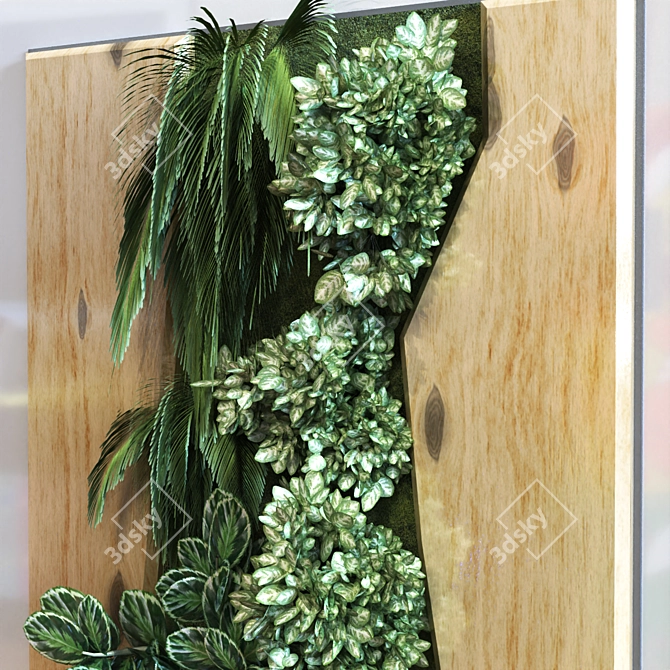 Elegant Green Wall Frame Set 3D model image 6
