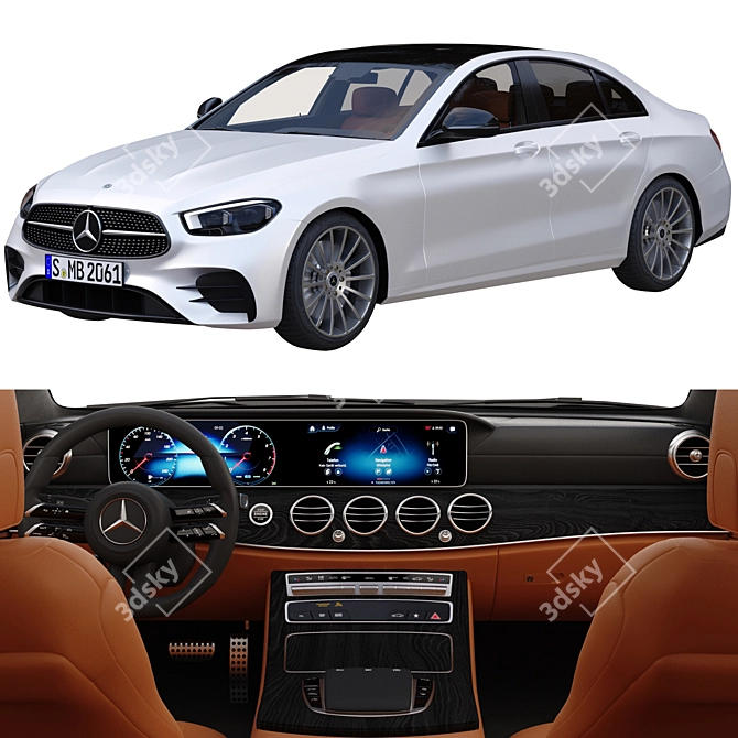 2021 Mercedes AMG E Class: Powerful & Stylish Sedan 3D model image 6