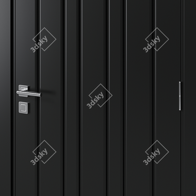 Modern Interior Door 125 3D model image 2