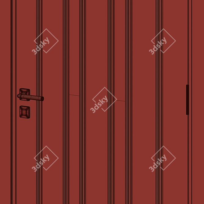 Modern Interior Door 125 3D model image 4