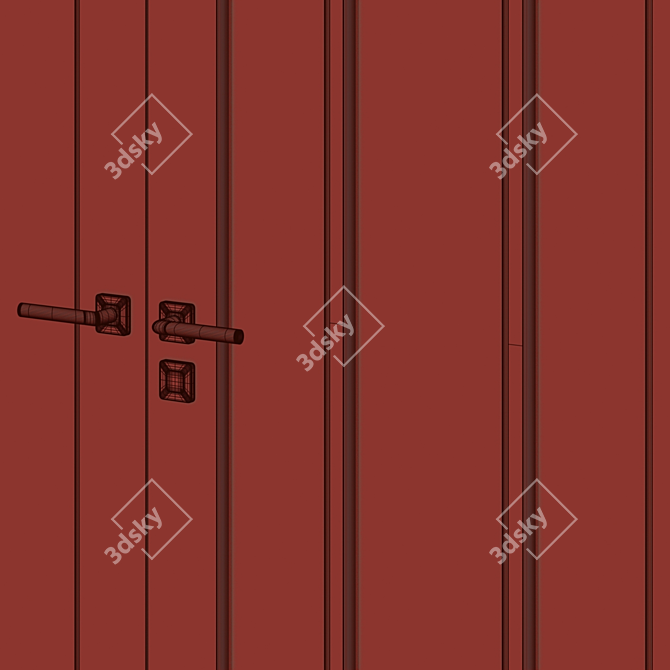 Modern Interior Door 126 3D model image 4