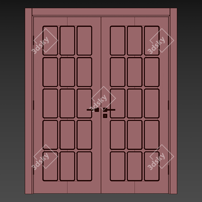 Elegant Interior Door 128 3D model image 3