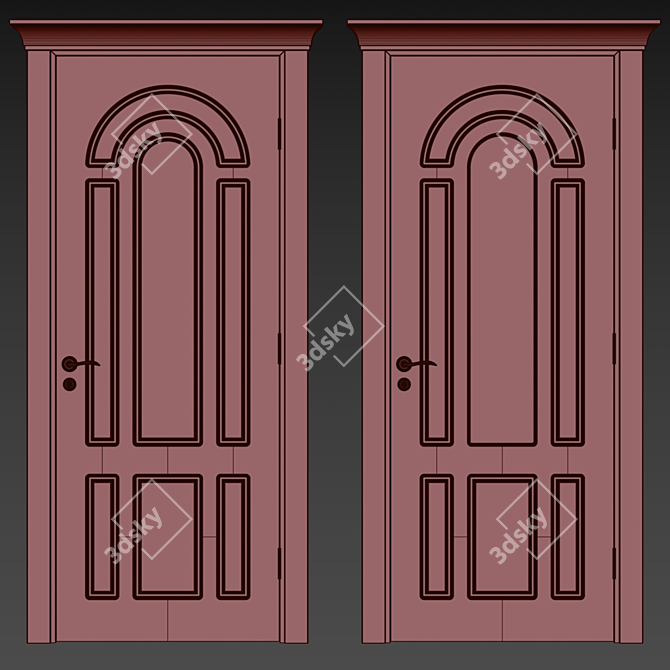 Modern Interior Door 145 3D model image 3