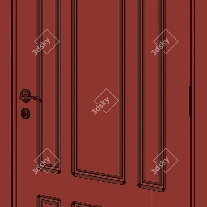 Modern Interior Door 145 3D model image 4