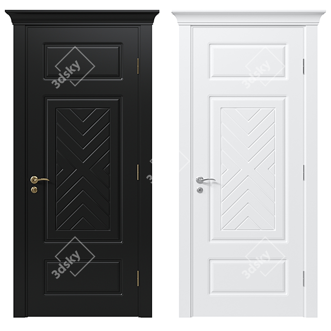 Modern Interior Door 152 3D model image 1